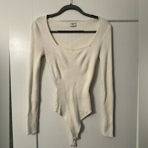 Abercrombie & Fitch sweetheart neckline knit bodysuit